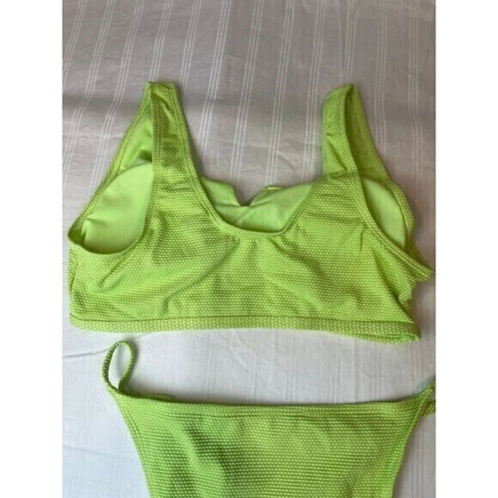 Cabana Del Sol‎ Lime 2 Piece Bikini Size M RefN08